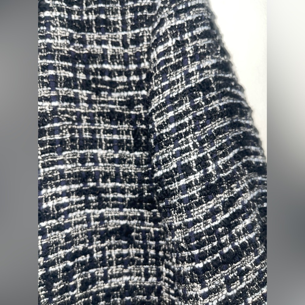 Bloggers Favorite Zara Women's DoubleBreast Tweed Textured Black & White Blazer - Picture 7 of 16